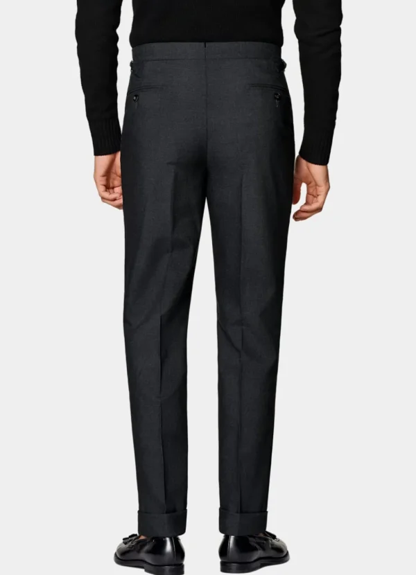 Suitsupply Pantalons*Pantalon Slim Leg Tapered gris foncé