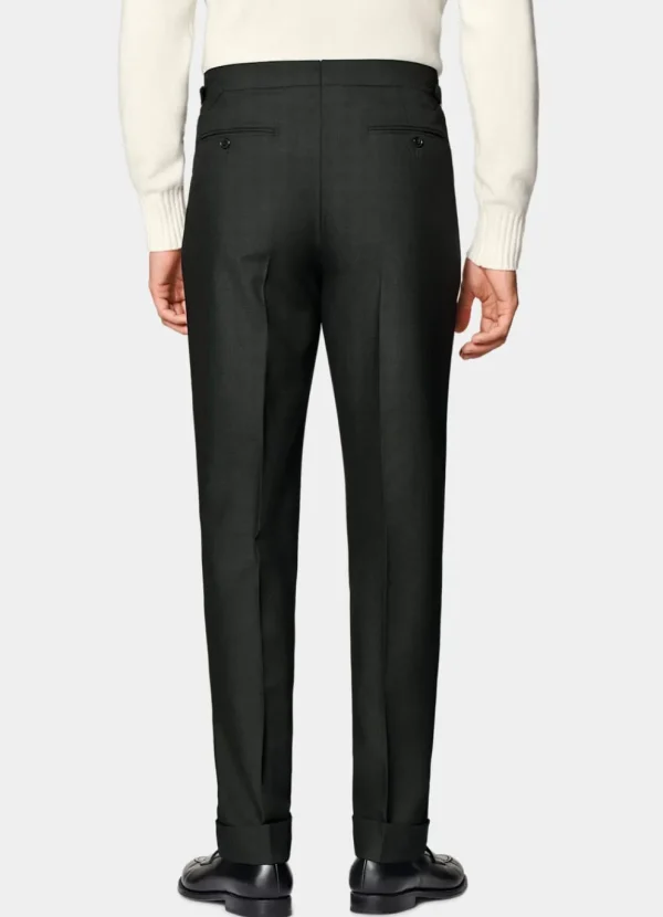 Suitsupply Pantalons*Pantalon Slim Leg Tapered vert foncé