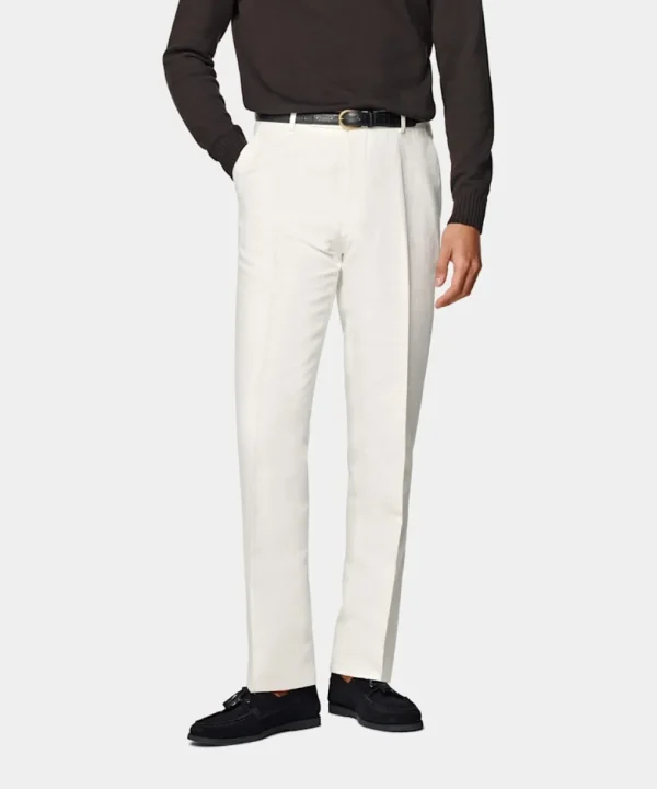 Suitsupply Pantalons*Pantalon Straight Leg blanc cassé