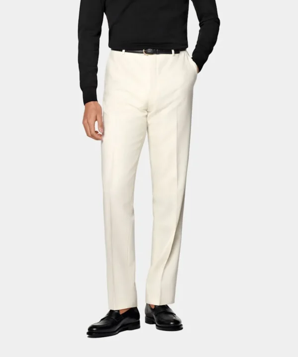 Suitsupply Pantalons*Pantalon Straight Leg blanc cassé