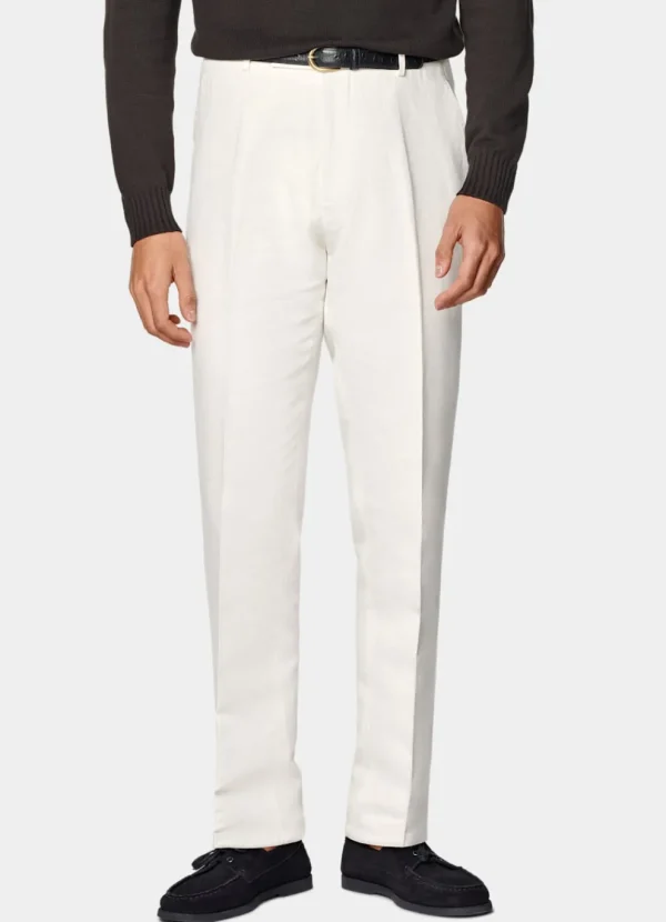 Suitsupply Pantalons*Pantalon Straight Leg blanc cassé