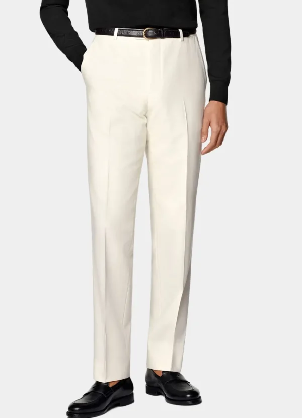 Suitsupply Pantalons*Pantalon Straight Leg blanc cassé