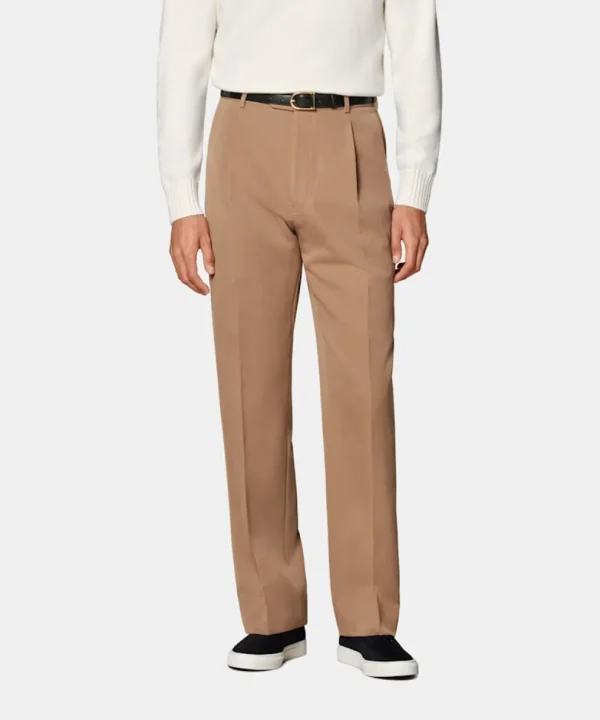 Suitsupply Pantalons*Pantalon Wide Leg Straight marron moyen