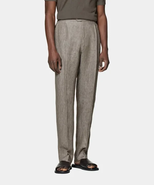 Suitsupply Pantalons*Pantalon Wide Leg Straight taupe