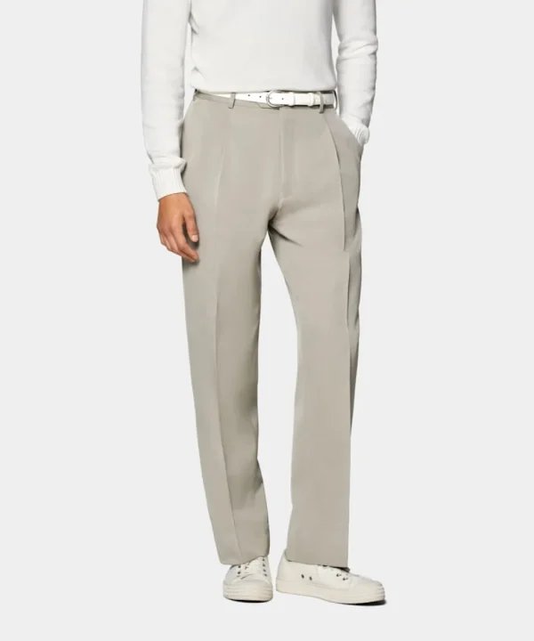 Suitsupply Pantalons*Pantalon Wide Leg Straight vert clair