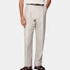 Suitsupply Pantalons*Pantalon Wide Leg Straight taupe clair