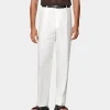 Suitsupply Pantalons*Pantalon Wide Leg Straight blanc cassé