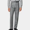 Suitsupply Pantalons*Pantalon Wide Leg Straight gris moyen