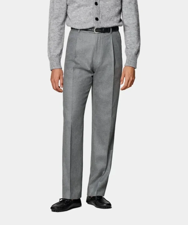 Suitsupply Pantalons*Pantalon Wide Leg Straight gris moyen