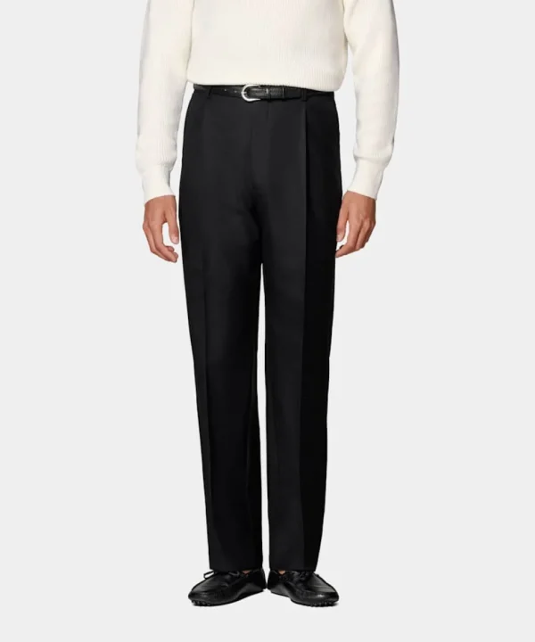 Suitsupply Pantalons*Pantalon Wide Leg Straight noir