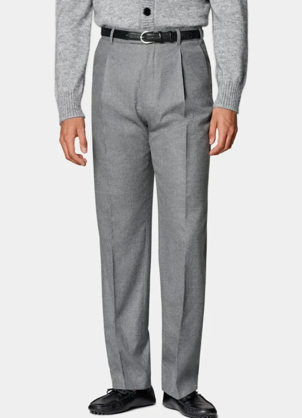 Suitsupply Pantalons*Pantalon Wide Leg Straight gris moyen