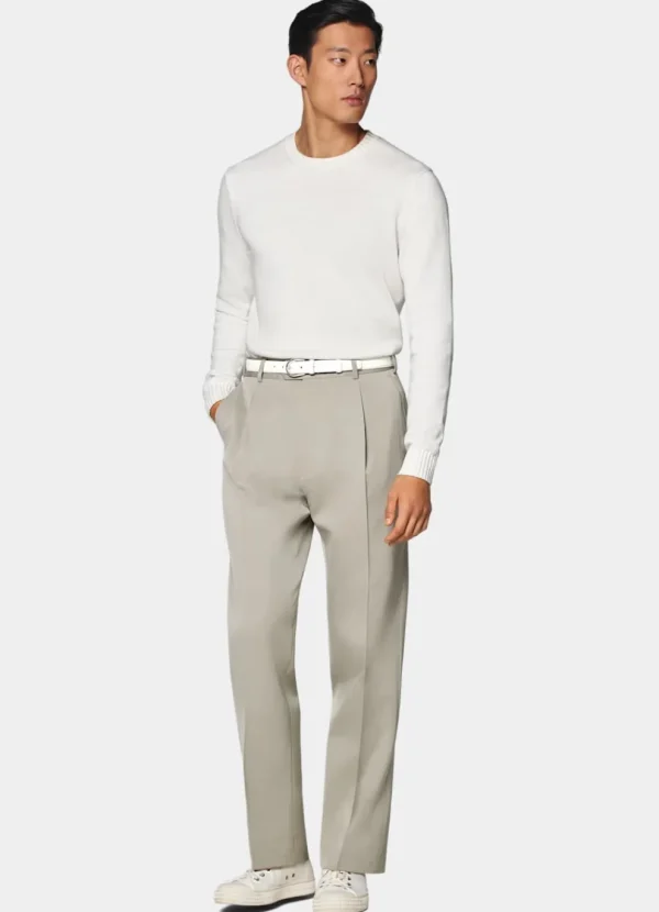 Suitsupply Pantalons*Pantalon Wide Leg Straight vert clair