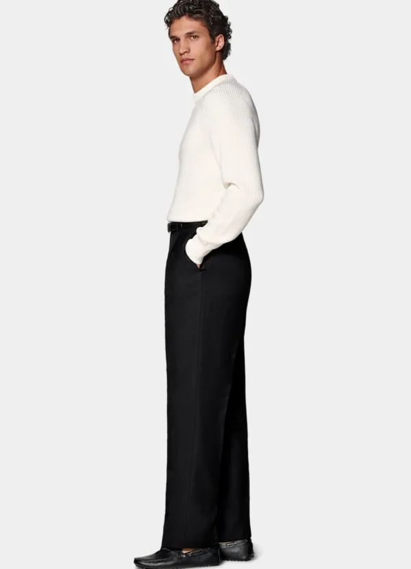 Suitsupply Pantalons*Pantalon Wide Leg Straight noir