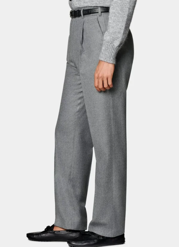 Suitsupply Pantalons*Pantalon Wide Leg Straight gris moyen