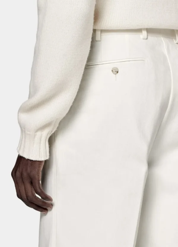 Suitsupply Pantalons*Pantalon Wide Leg Straight blanc cassé