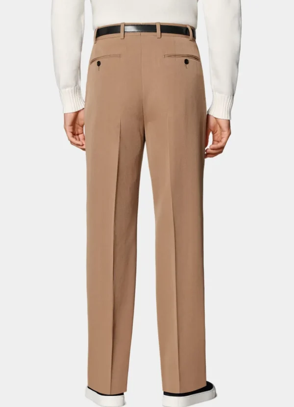 Suitsupply Pantalons*Pantalon Wide Leg Straight marron moyen