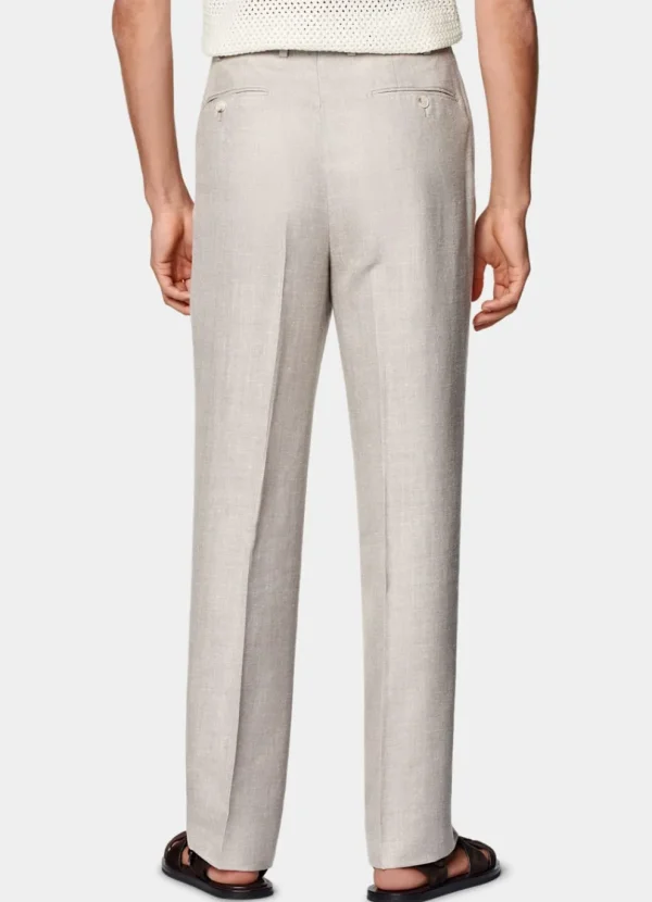 Suitsupply Pantalons*Pantalon Wide Leg Straight taupe clair