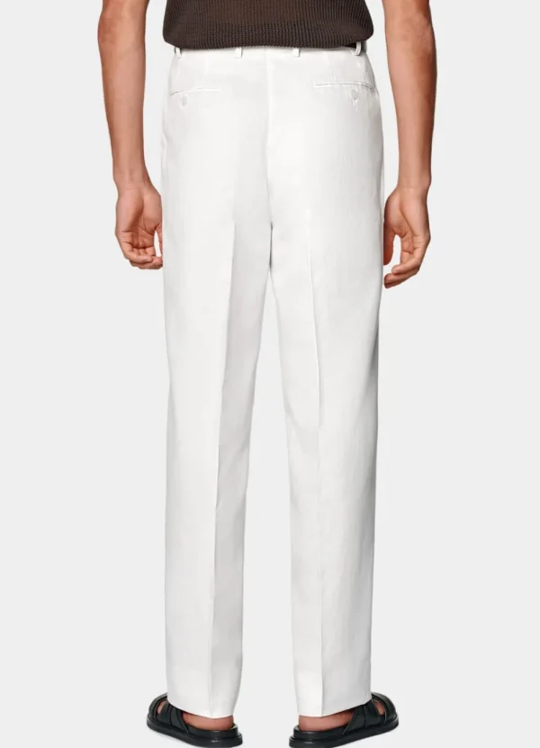 Suitsupply Pantalons*Pantalon Wide Leg Straight blanc cassé