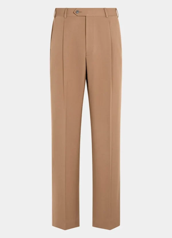 Suitsupply Pantalons*Pantalon Wide Leg Straight marron moyen