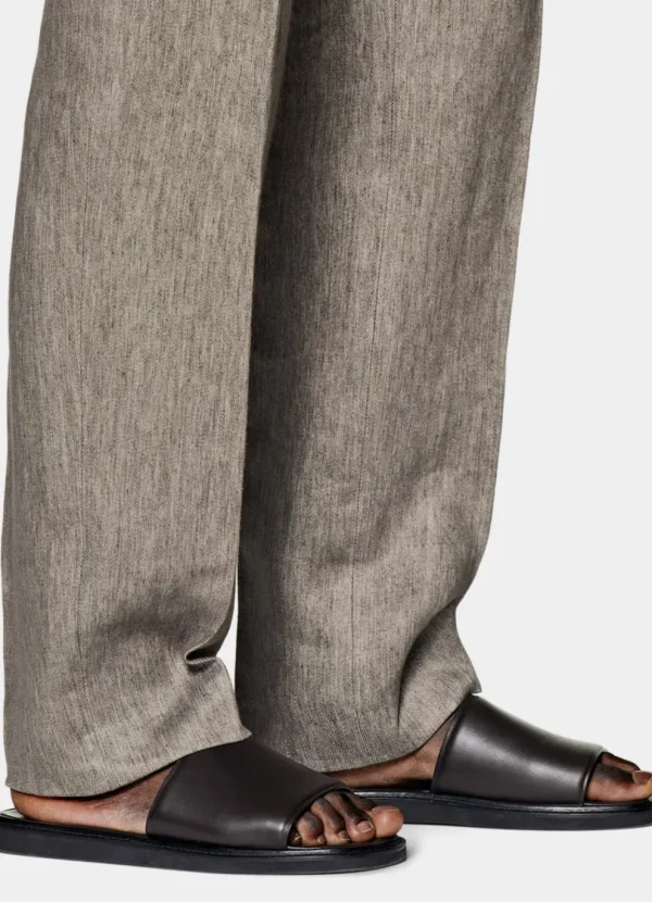 Suitsupply Pantalons*Pantalon Wide Leg Straight taupe