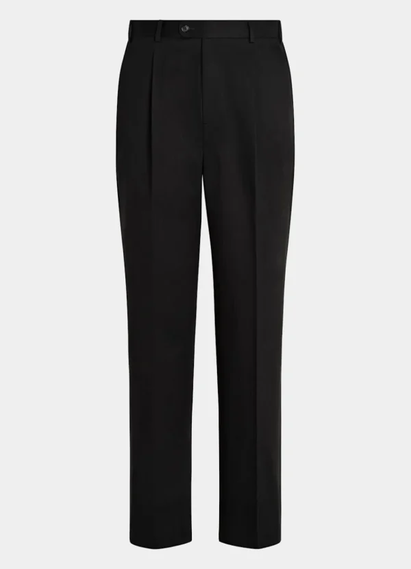 Suitsupply Pantalons*Pantalon Wide Leg Tapered noir à chevrons