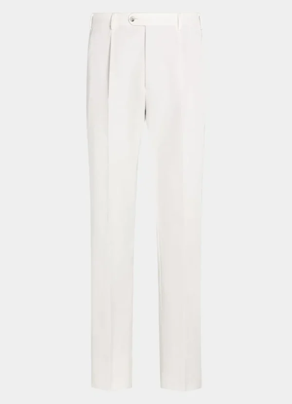 Suitsupply Pantalons*Pantalon Wide Leg Tapered blanc cassé