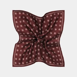 Suitsupply Pochettes*Pochette bordeaux motif graphique