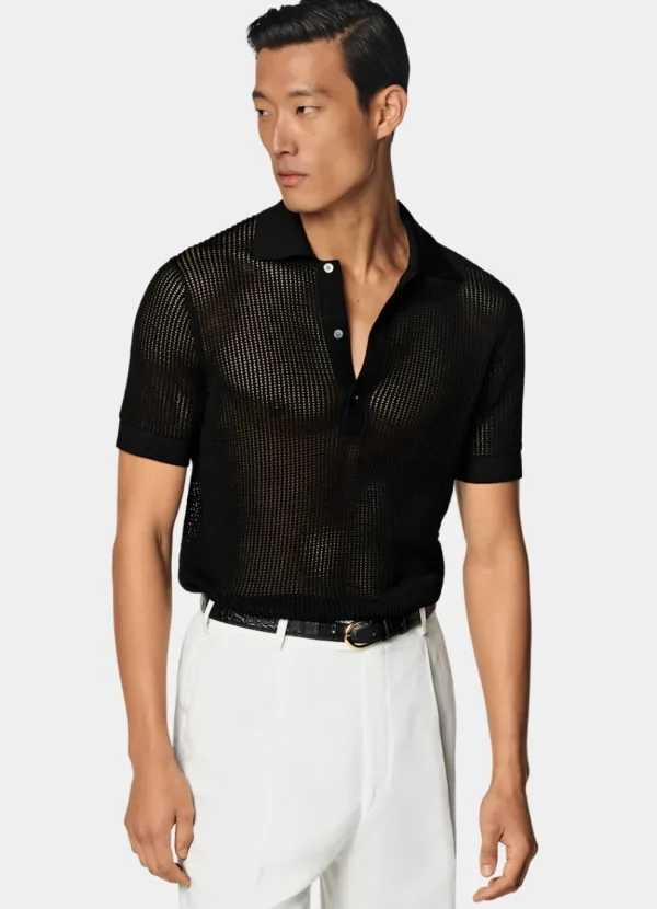 Suitsupply Polos | Polos*Polo en crochet noir