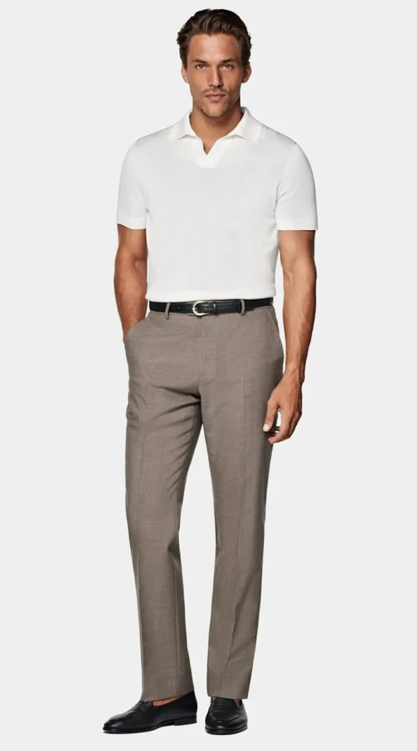 Suitsupply Polos | Polos*Polo sans boutons blanc cassé