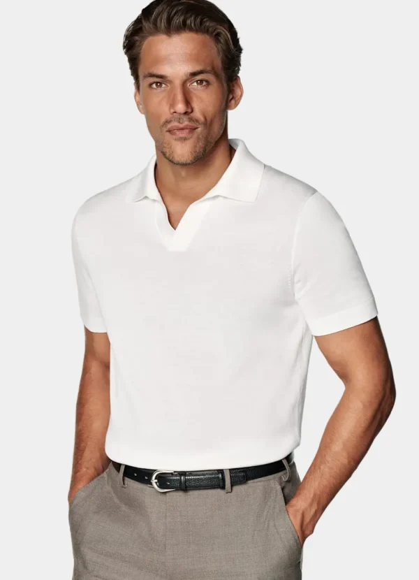 Suitsupply Polos | Polos*Polo sans boutons blanc cassé