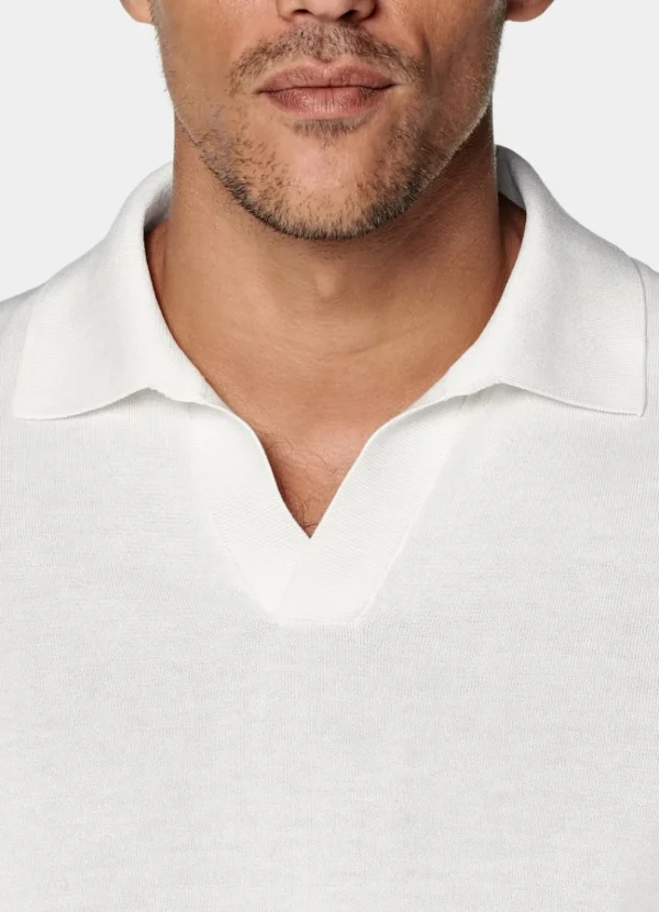 Suitsupply Polos | Polos*Polo sans boutons blanc cassé