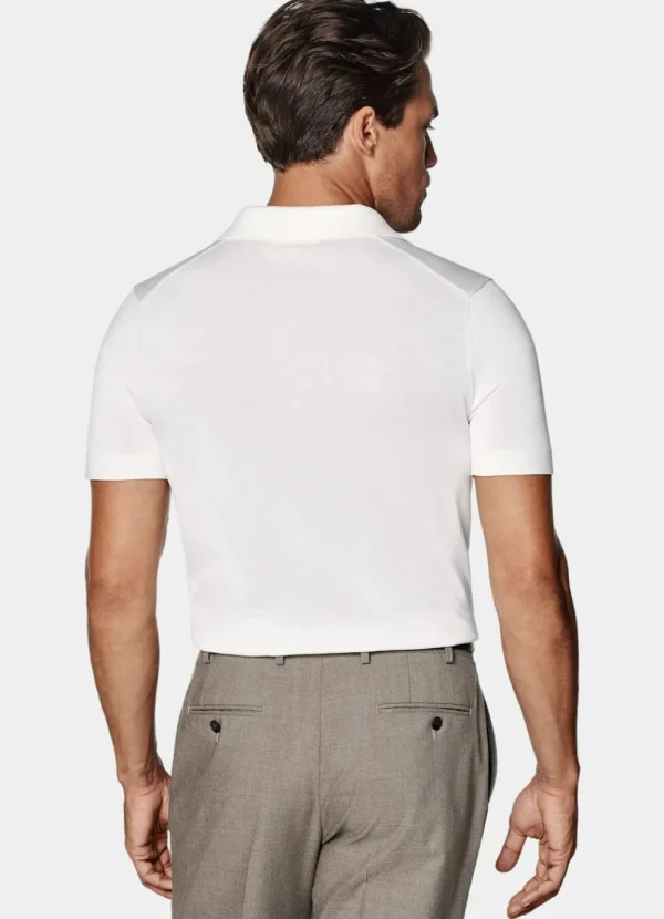 Suitsupply Polos | Polos*Polo sans boutons blanc cassé