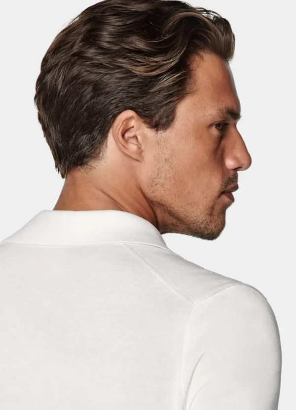 Suitsupply Polos | Polos*Polo sans boutons blanc cassé