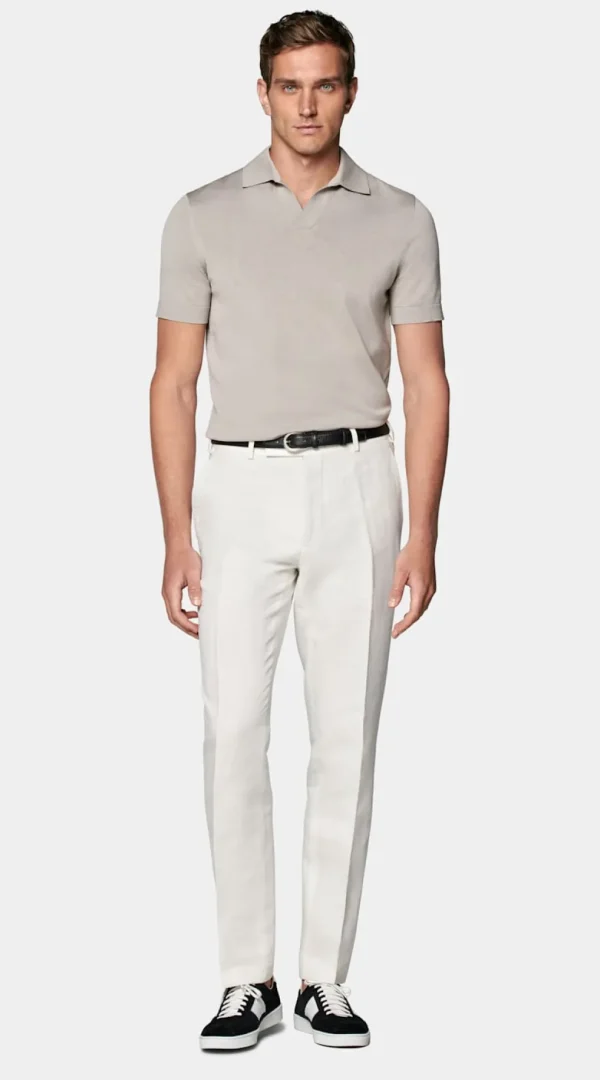 Suitsupply Polos | Polos*Polo sans boutons taupe clair