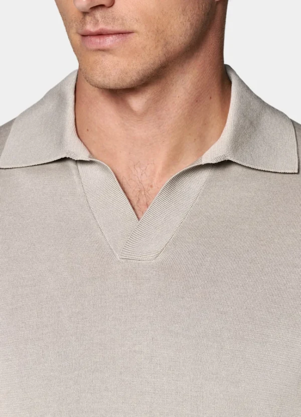 Suitsupply Polos | Polos*Polo sans boutons taupe clair