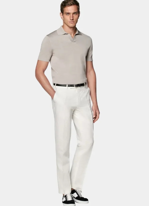 Suitsupply Polos | Polos*Polo sans boutons taupe clair