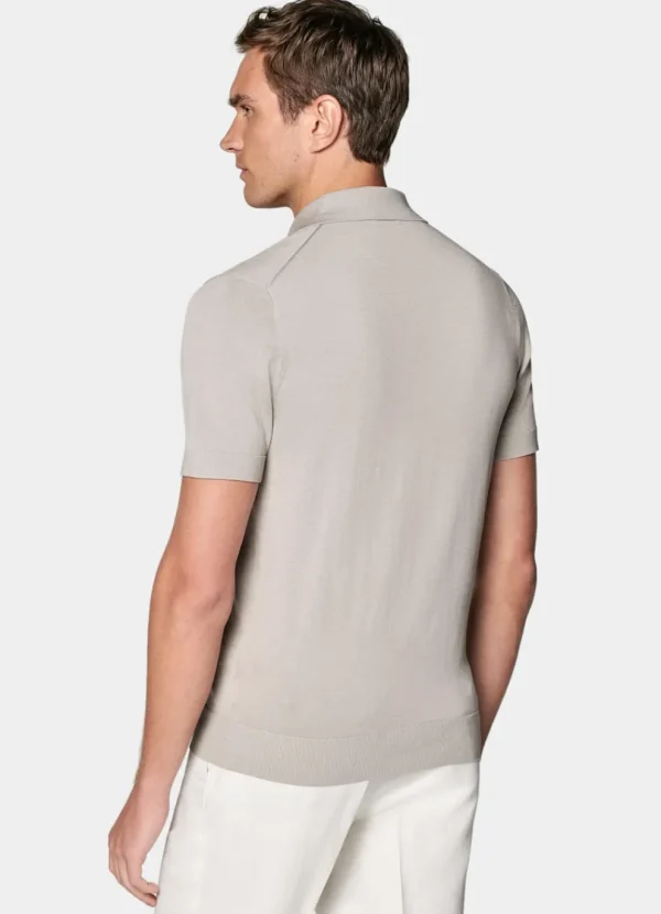 Suitsupply Polos | Polos*Polo sans boutons taupe clair