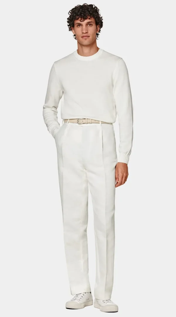 Suitsupply Pulls Col Rond Et Col V*Pull col rond blanc