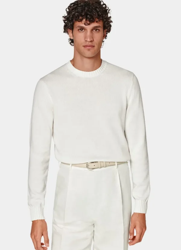 Suitsupply Pulls Col Rond Et Col V*Pull col rond blanc