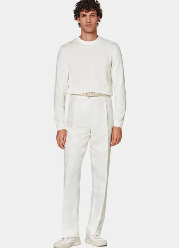 Suitsupply Pulls Col Rond Et Col V*Pull col rond blanc