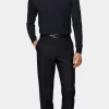 Suitsupply Pulls Col Rond Et Col V*Pull col rond Merino bleu marine