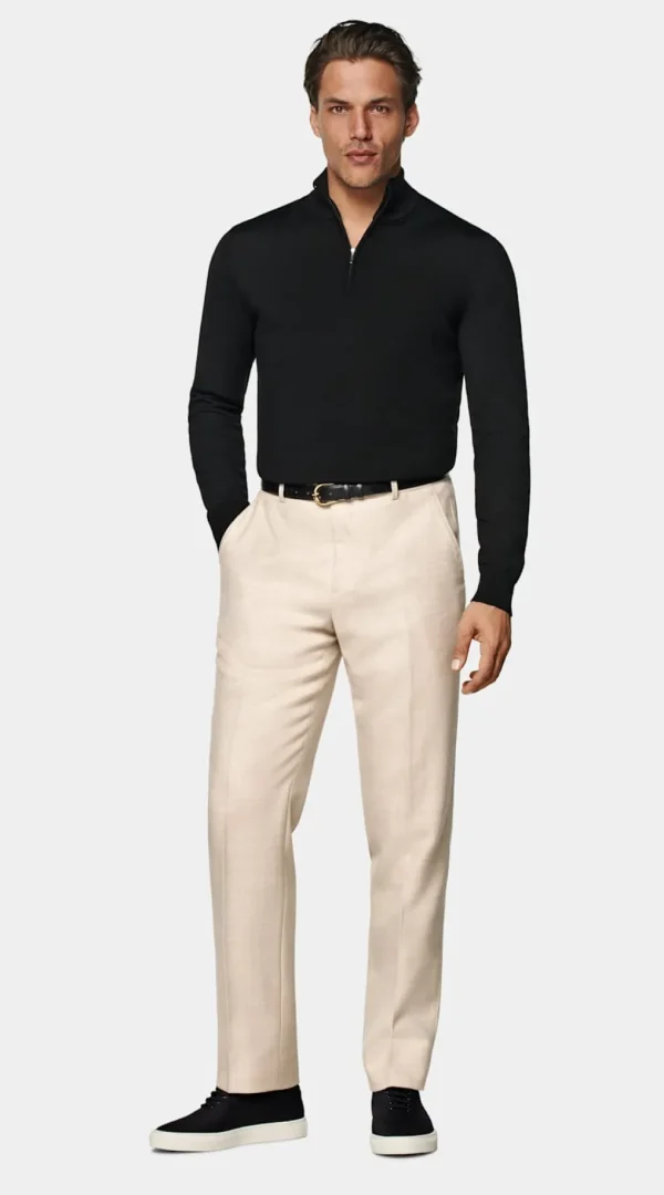 Suitsupply Pulls Zippés*Pull semi-zippé Merino noir