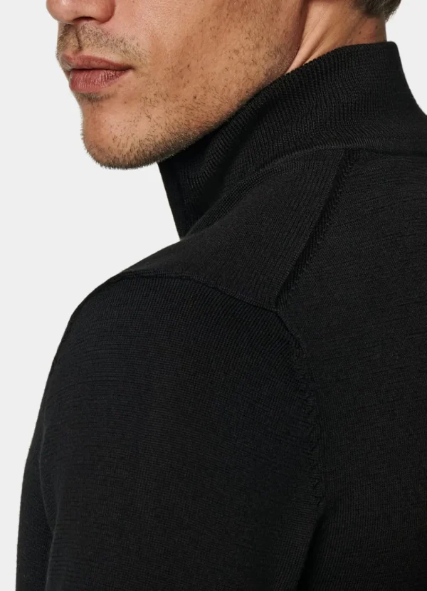 Suitsupply Pulls Zippés*Pull semi-zippé Merino noir