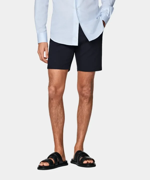 Suitsupply Pantalons*Short Slim Leg bleu marine