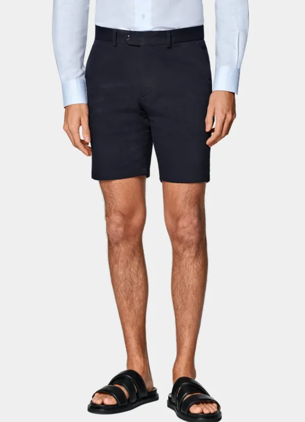 Suitsupply Pantalons*Short Slim Leg bleu marine