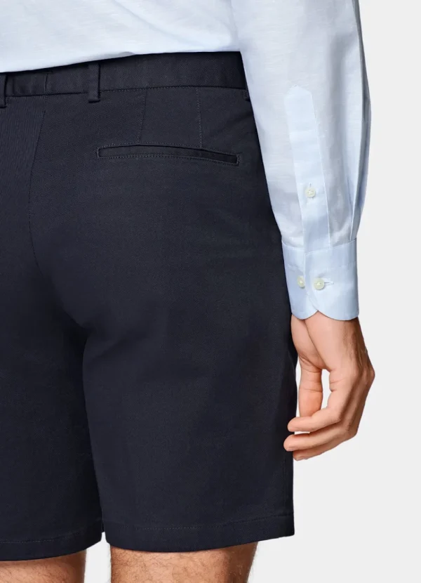 Suitsupply Pantalons*Short Slim Leg bleu marine