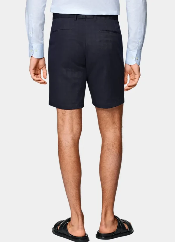 Suitsupply Pantalons*Short Slim Leg bleu marine