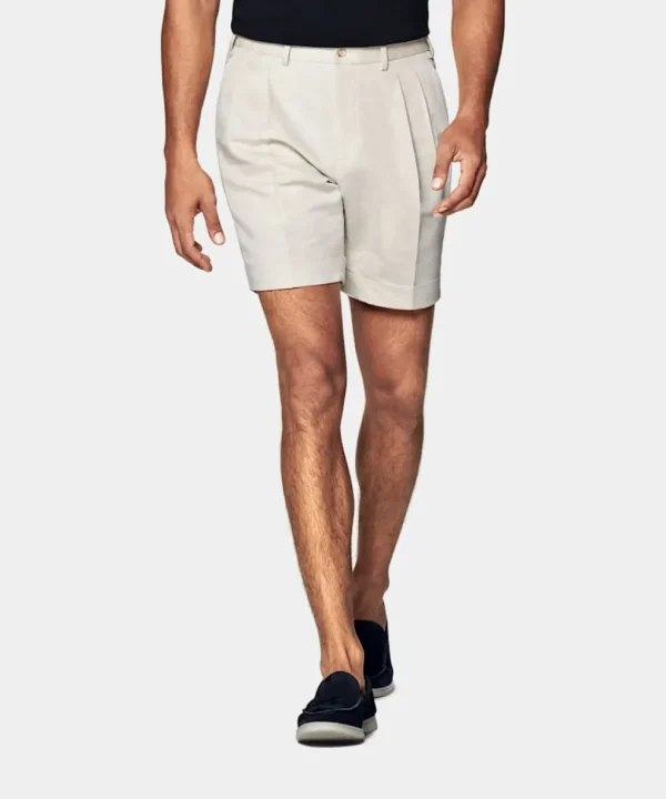 Suitsupply Pantalons*Short Slim Leg sable