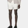 Suitsupply Pantalons*Short Straight Leg blanc cassé