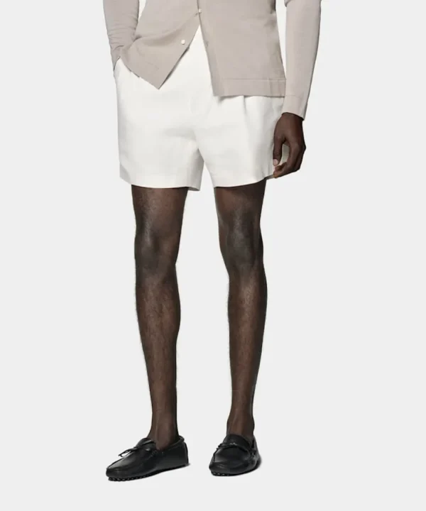 Suitsupply Pantalons*Short Straight Leg blanc cassé